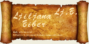 Ljiljana Biber vizit kartica